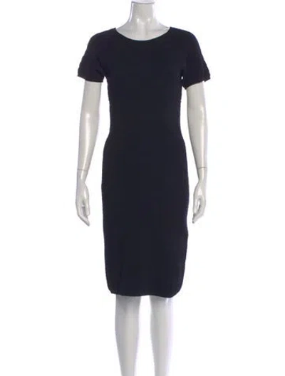 Pre-owned Lk Bennett Crew Neck Knee-length Dress In Blue