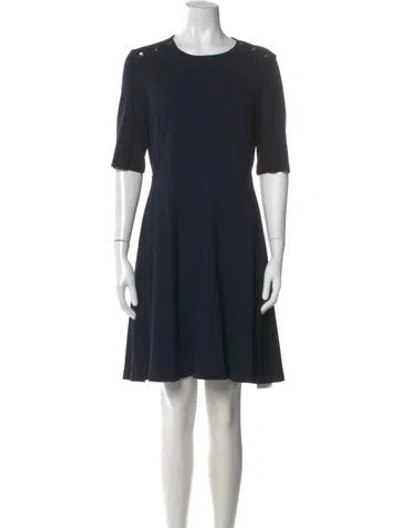 Pre-owned Lk Bennett Crew Neck Knee-length Dress In Blue