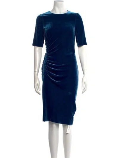 Pre-owned Lk Bennett Crew Neck Knee-length Dress In Blue