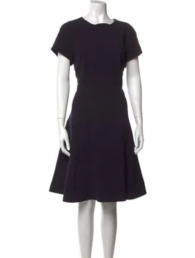 Pre-owned Lk Bennett Crew Neck Knee-length Dress In Blue