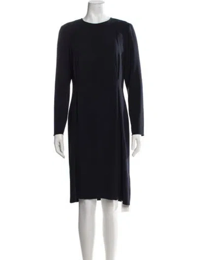 Pre-owned Lk Bennett Crew Neck Knee-length Dress In Blue