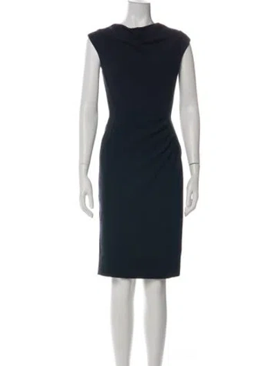 Pre-owned Lk Bennett Crew Neck Knee-length Dress In Green