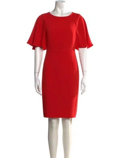 Pre-owned Lk Bennett Crew Neck Knee-length Dress In Red