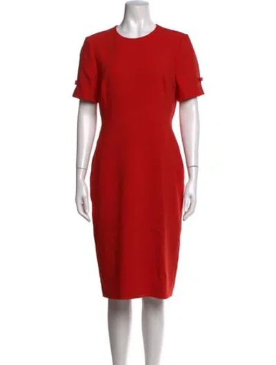 Pre-owned Lk Bennett Crew Neck Knee-length Dress In Red