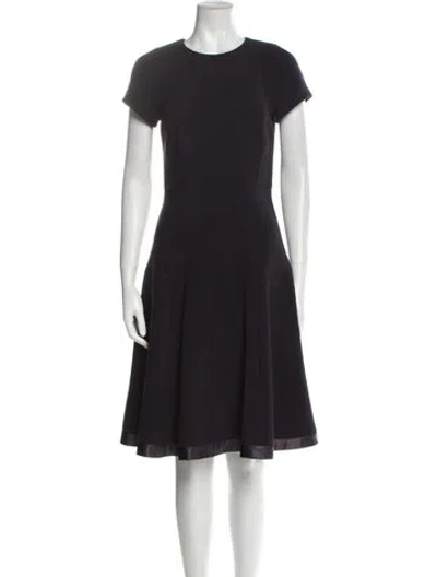 Pre-owned Lk Bennett Crew Neck Midi Length Dress In Blue