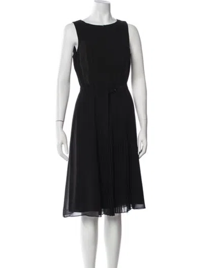 Pre-owned Lk Bennett Crew Neck Midi Length Dress W/ Tags In Blue
