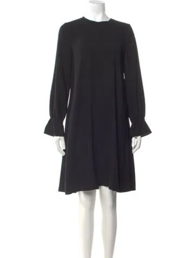 Pre-owned Lk Bennett Crew Neck Mini Dress In Black