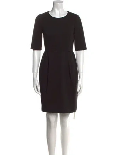 Pre-owned Lk Bennett Crew Neck Mini Dress In Black
