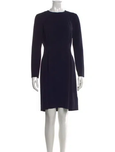 Pre-owned Lk Bennett Crew Neck Mini Dress In Blue