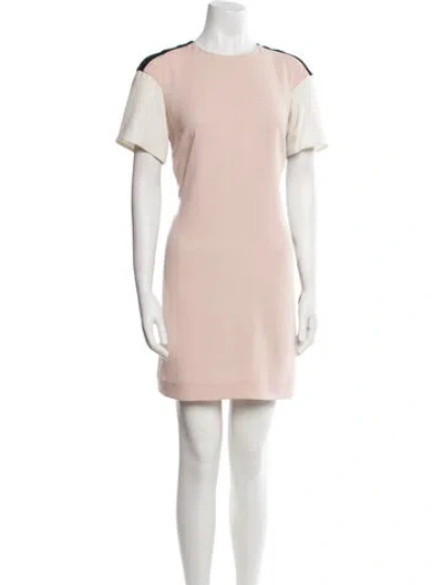 Pre-owned Lk Bennett Crew Neck Mini Dress In Pink
