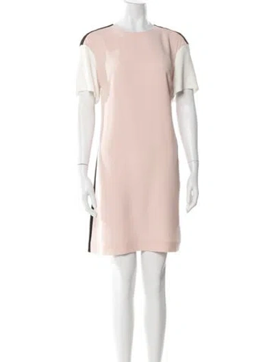 Pre-owned Lk Bennett Crew Neck Mini Dress In Pink