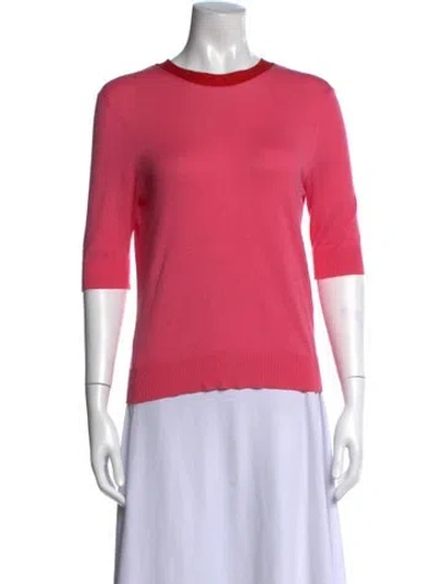 Pre-owned Lk Bennett Crew Neck Sweater In Pink