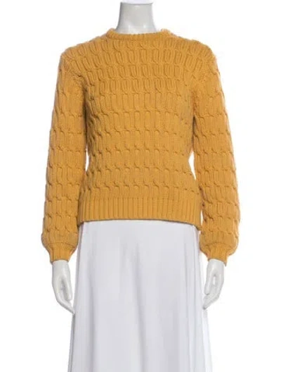 Pre-owned Lk Bennett Crew Neck Sweater In Yellow