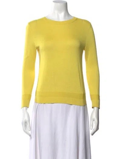Pre-owned Lk Bennett Crew Neck Sweater In Yellow