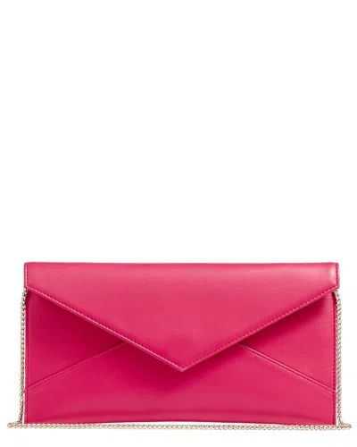 Lk Bennett Cu Kendal Leather Clutch In Pink