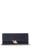 Lk Bennett Daisy Clutch In Navy