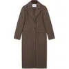 Lk Bennett Dakota Check Wool Blend Coat In Gray