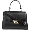 Lk Bennett Darcie Leather Top Handle Bag In Black