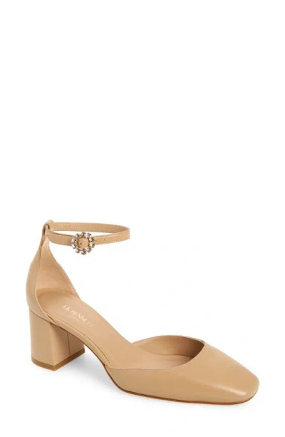 Lk Bennett Darling Ankle Strap Pump In Latte