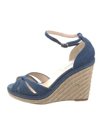 Pre-owned Lk Bennett Denim Espadrilles In Blue