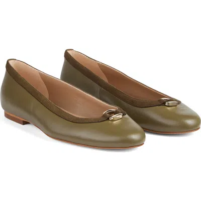Lk Bennett Dollie Round Toe Suede Ballet Flat In Brown