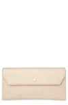Lk Bennett Dora Leather Clutch Bag In Bone