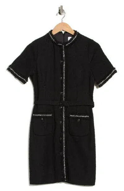Lk Bennett Dr Charlie Tweed Minidress In Black