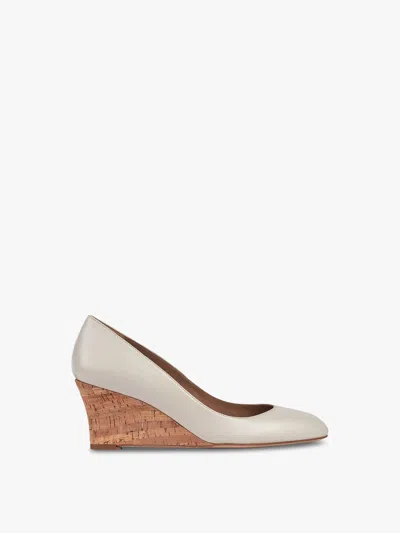 Lk Bennett Eevi Ecru Cork Wedges In Neutral