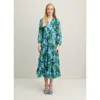 Lk Bennett Eleanor Print Long Sleeve Ruffle Maxi Dress In Multi