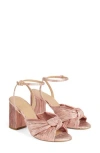 Lk Bennett Womens Pin-pink Eliana Crinkle Satin Sandals In Pink