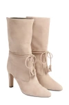 Lk Bennett Eliza Tassel Slouch Bootie In Neutral