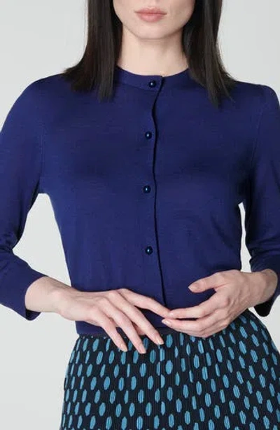Lk Bennett Ella Cardigan In Blue