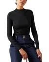 Lk Bennett Womens Bla-black Ellie Mock-neck Merino-wool Top In Black