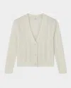 Lk Bennett Elodie Pointelle-knit Wool Cardigan In White