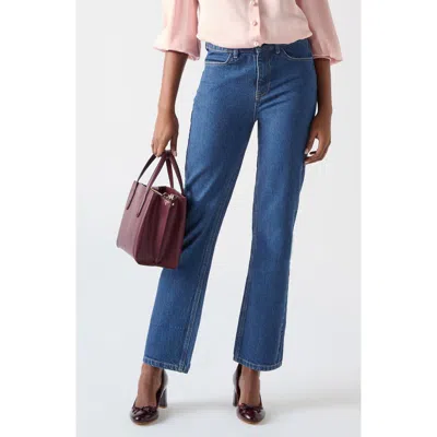 Lk Bennett Emilie High Waist Ankle Straight Leg Jeans In Indigo