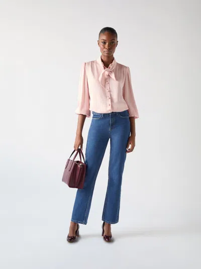 Lk Bennett Emilie Indigo Blend Straight Leg Smart Jean In Blue