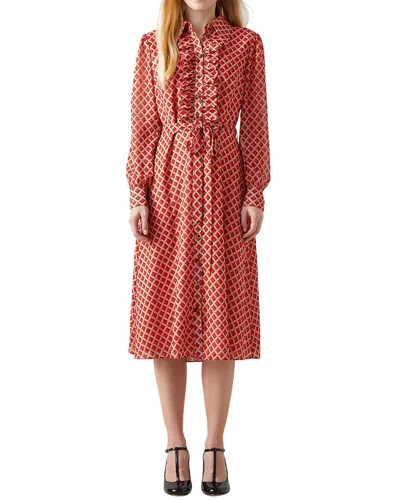 Lk Bennett Ensor Dress In Burgundy
