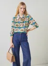 Lk Bennett Erica Woven Tops In Multi