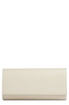 Lk Bennett Erin Small Leather Clutch Bag In Cream