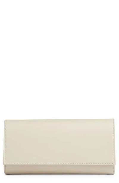 Lk Bennett Erin Small Leather Clutch Bag In Cre-cream