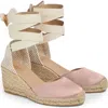 Lk Bennett Esmerelda Wedge Sandal In Pale Pink