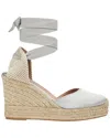 Lk Bennett Esmerelda Wedge Sandal In Light Grey