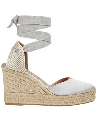 Lk Bennett Esmerelda Wedge Sandal In Light Grey