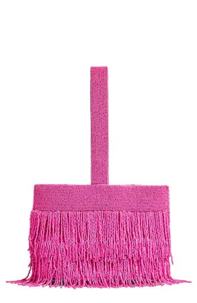 Lk Bennett Estelle Beaded Clutch In Pink