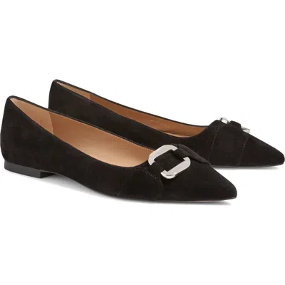 Lk Bennett Ethel Pointed Toe Flat In Animal Print