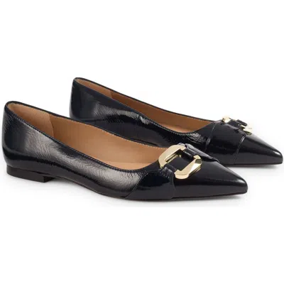 Lk Bennett Ethel Pointed Toe Flat In Blue