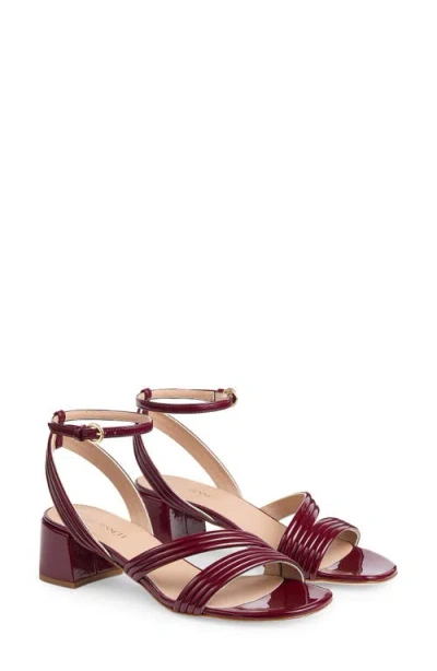 Lk Bennett Etta Ankle Strap Sandal In Bordeaux