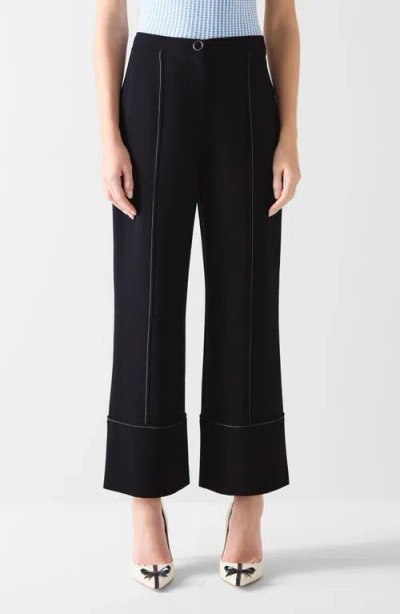 Lk Bennett Eugine Crop Pants In Black
