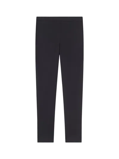 Lk Bennett Evan Crepe Slim-cut Trousers In Black