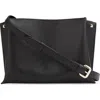 Lk Bennett Evie Leather Crossbody Bag In Black